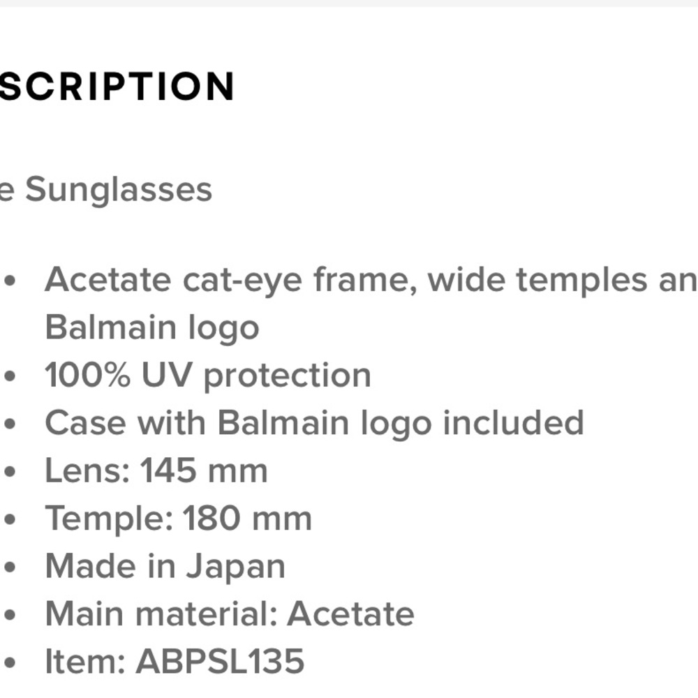 BALMAIN Paris Sunglasses Jolie - Picture 9 of 9